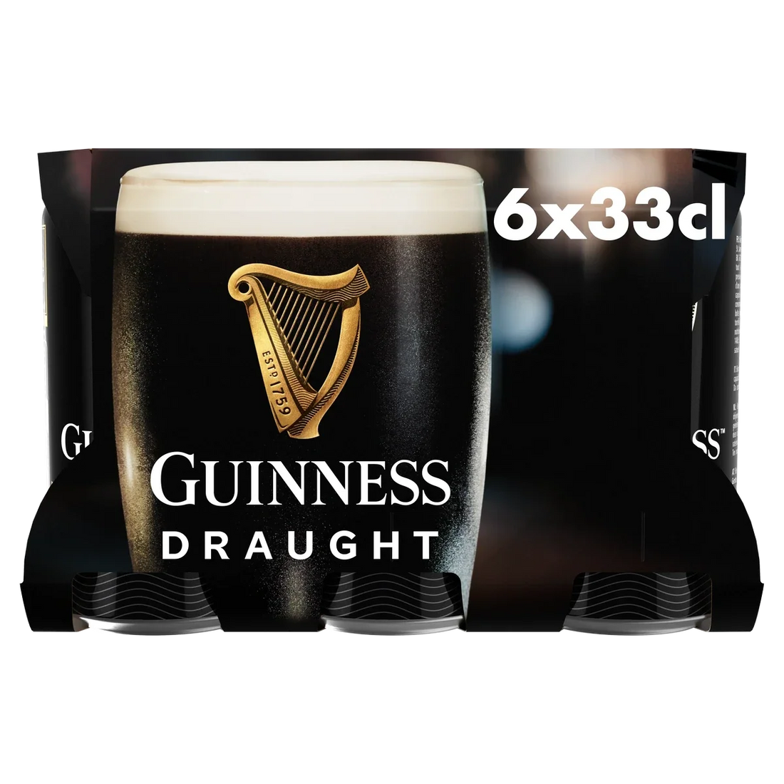 Guinness Bière Brune Comme à la Pression Pack 6x33cl