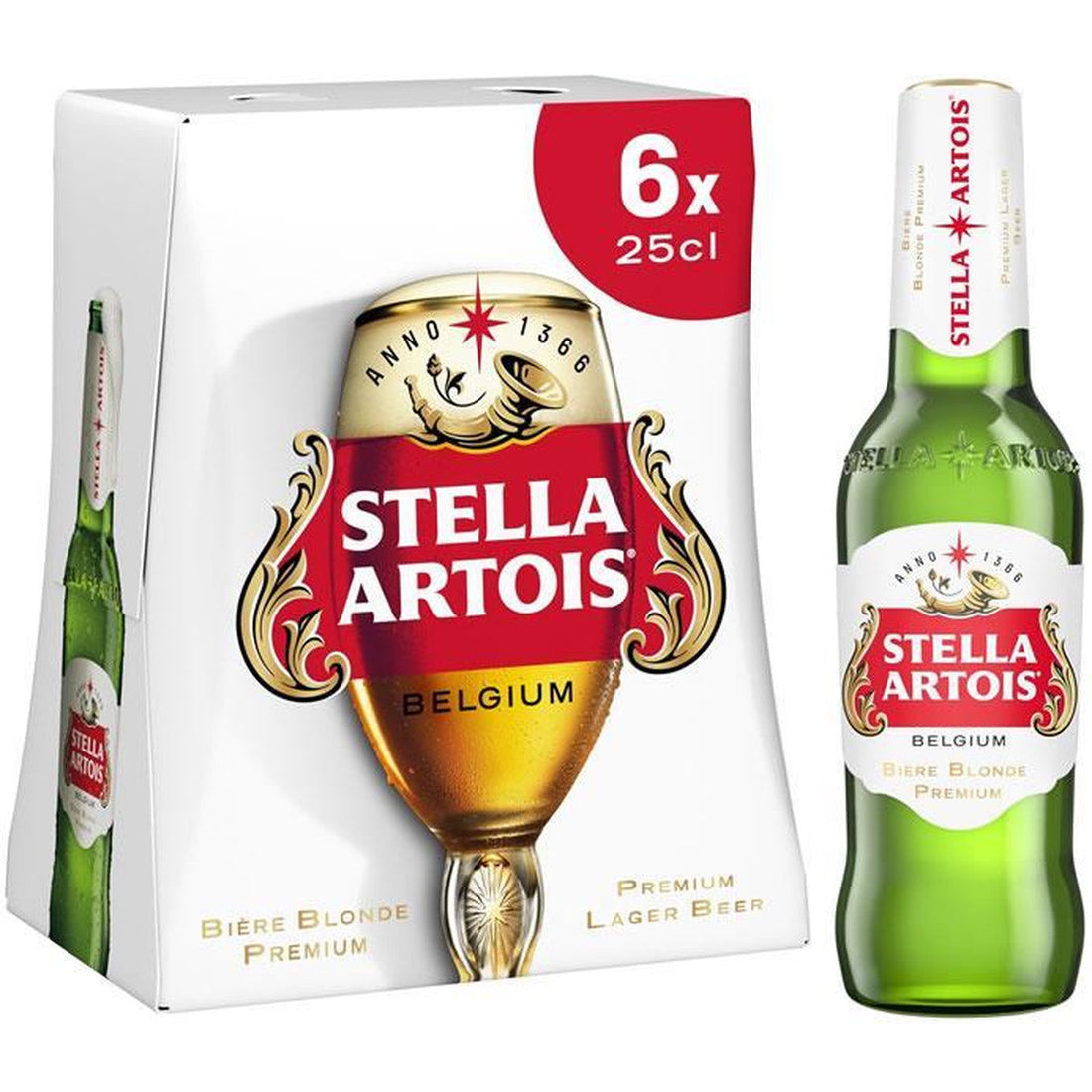 Stella Artois Bière Blonde Pack 6x25cl
