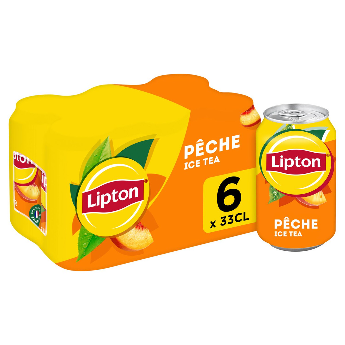 Lipton Thé Glacé Pêche Pack 6x33cl